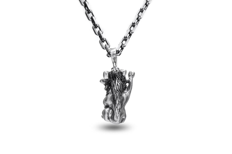 Oxidized Sterling Silver Warthog Pendant: Handmade Totem Animal Necklace (etsy image id: 7343195984)