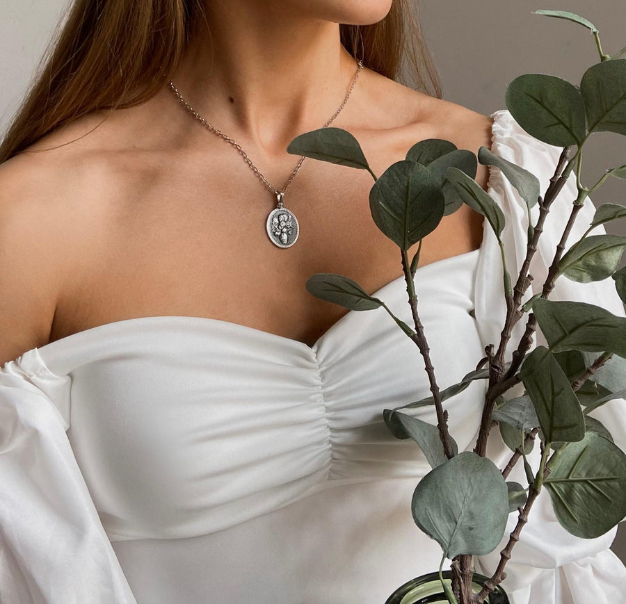 Sterling Silver Sunflower Pendant: Van Gogh Inspired Art Jewelry (etsy image id: 5823030594)