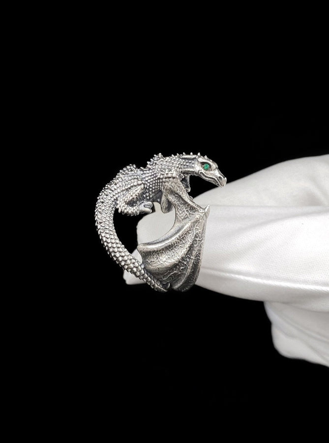 dragon ring	dragon rings	dragon jewelry	dragon ring silver	dragon ring women	fairy ring (etsy image id: 4149340061)