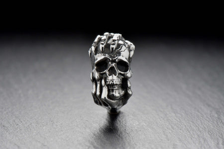 Sterling Silver Skull Ring: Gothic Biker Jewelry (etsy image id: 6311128047)