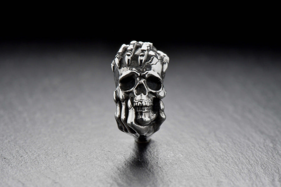 Sterling Silver Skull Ring: Gothic Biker Jewelry (etsy image id: 6311128047)
