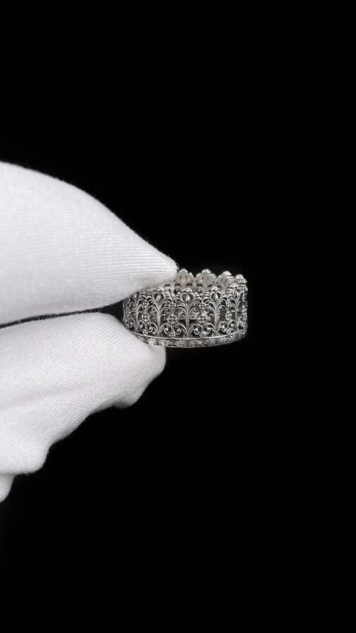 Step into the charm of vintage elegance with our Sterling Silver Wattle Fence Ring. This unique piece is inspired by the intricate patterns of traditional wattle fencing, meticulously crafted to capture its rustic beauty.

Whether you’re a fan of gothic jewelry or seeking a unique statement piece, this ring is a perfect choice. Embrace the beauty of craftsmanship with our Wattle Fence Ring, a timeless addition to your collection. (etsy image id: 7308354807)