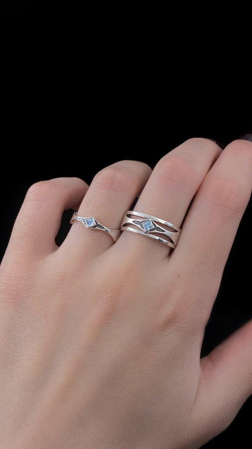 A perfect blend of vintage gothic design and modern elegance, this sterling silver ring with its gemstone centerpiece is a stunning addition to any jewelry collection. (etsy image id: 6911153908)
