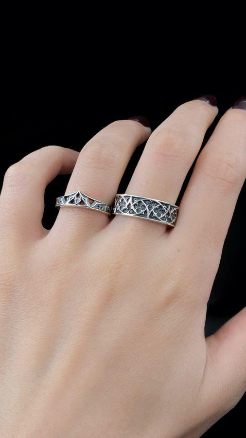 Inspired by medieval relics and gothic cathedrals, this handmade silver ring brings vintage elegance into the modern world.
Rich in detail. Heavy in meaning.
A rare piece for those who feel the pull of old souls. (etsy image id: 7003842241)