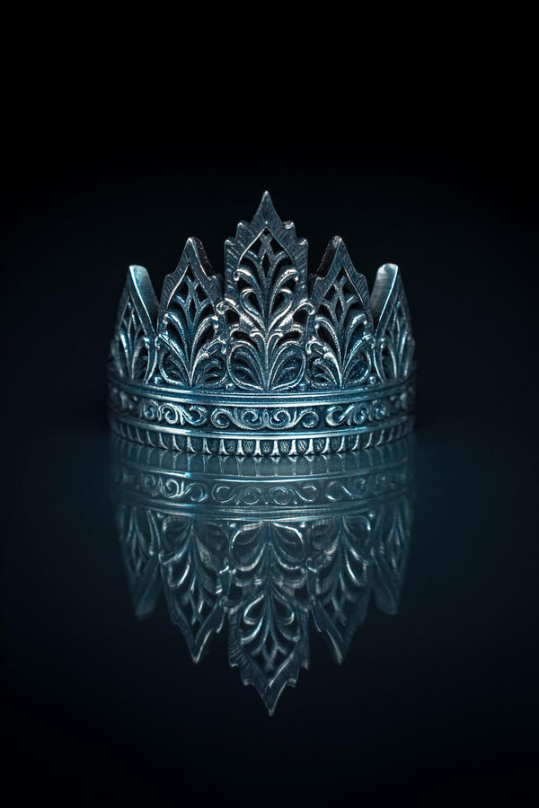 Sterling Silver Crown Ring: Gothic Medieval Jewelry (etsy image id: 6408081285)