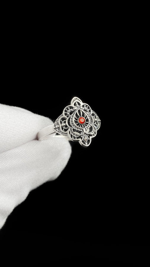 Vintage Sterling Silver Monogram Ring: Handmade Gothic Medieval Jewelry (etsy image id: 7500559809)