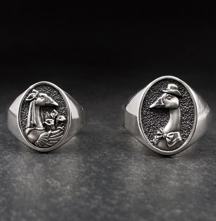 Sterling Silver Ring Goose Groom, Fun Jewelry, Interesting Gift, Handmade Signet  Ring, Bird Ring, Goose Lovers Gift, Bird Jewelry (etsy image id: 6555887831)