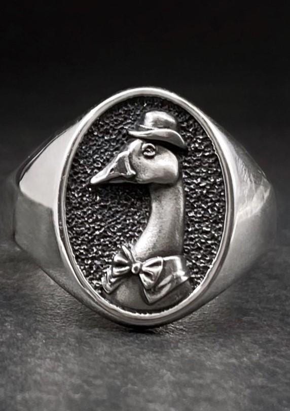 Sterling Silver Ring Goose Groom, Fun Jewelry, Interesting Gift, Handmade Signet  Ring, Bird Ring, Goose Lovers Gift, Bird Jewelry (etsy image id: 6555887831)