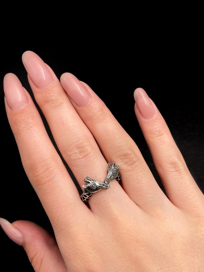 men's gift	animal jewelry	animal ring	silver ring	men gift	giraffe silver ring	giraffe jewelry	giraffe gift	giraffe ring	african travel	african totem	giraffes ring	giraffe lover gift __etsy:7349416840