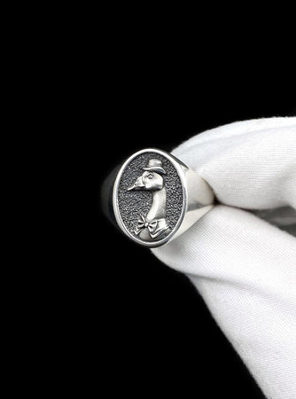 Sterling Silver Ring Goose Groom, Fun Jewelry, Interesting Gift, Handmade Signet  Ring, Bird Ring, Goose Lovers Gift, Bird Jewelry (etsy image id: 6555887831)