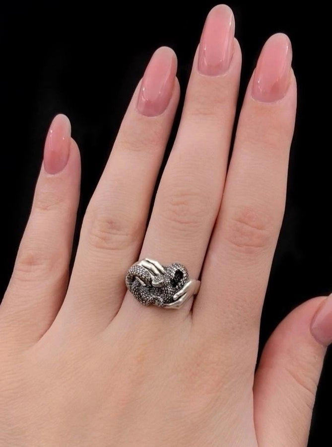 Signet ring	Animal ring	Snake signet ring	Silver snake ring	snake jewelry	reptile jewelry	men's jewelry	dragon house	snake	Silver ring	Serpent ring	Snake ring	Sterling silver (etsy image id: 7159323588)