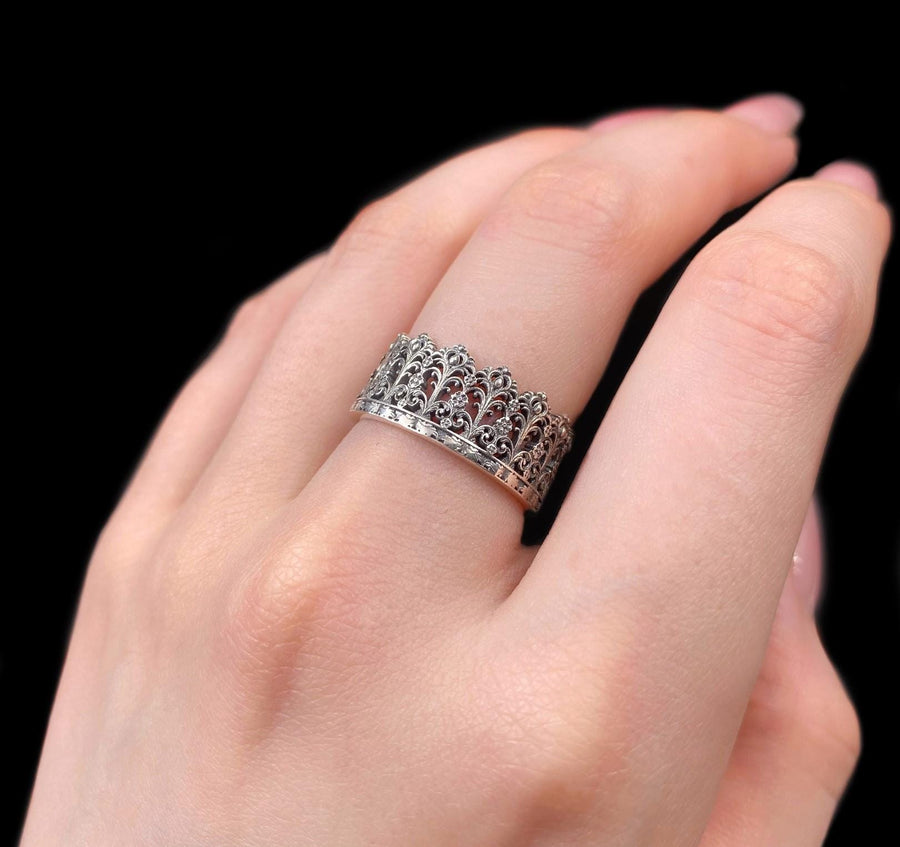 Step into the charm of vintage elegance with our Sterling Silver Wattle Fence Ring. This unique piece is inspired by the intricate patterns of traditional wattle fencing, meticulously crafted to capture its rustic beauty.

Whether you’re a fan of gothic jewelry or seeking a unique statement piece, this ring is a perfect choice. Embrace the beauty of craftsmanship with our Wattle Fence Ring, a timeless addition to your collection. (etsy image id: 7308354807)