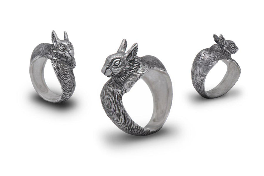 men's gift	animal jewelry	animal ring	silver ring	men gift	Squirrel ring	Squirrel jewelry	Silver Squirrel	Ring with Nuts	Squirrel lover	Eichhörnchen-Ring	bague écureuil	Squirrel