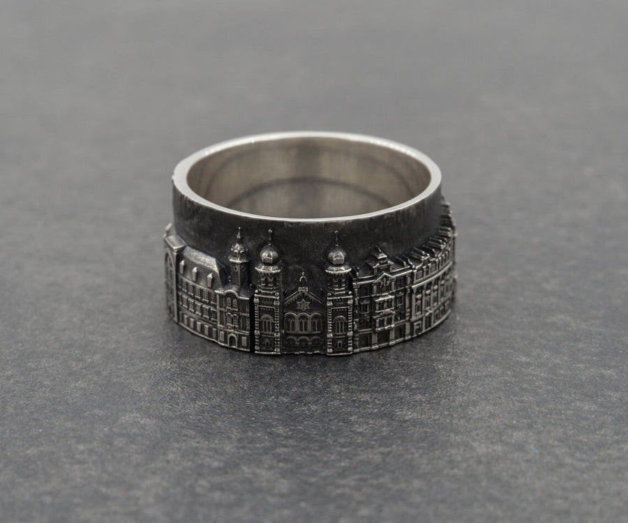 Plzen	Vintage jewelry	Plzen ring	bague tchèque	Tschechischer Ring	czech cityscape Pilsen	Ring Pilsen (etsy image id: 7261972384)