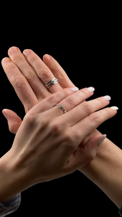 Mysterious and enchanting, this gothic silver ring is handcrafted with delicate detailing and a gemstone that adds a striking contrast to its intricate design.
A dramatic sterling silver ring with a central square blue gem, surrounded by carved details reminiscent of gothic architecture. Ideal for wearers seeking distinctive jewelry that stands apart from classic designs. (etsy image id: 7283442213)