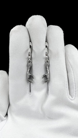 Sterling Silver Bird Claw Earrings, Gothic Earrings, Raven Talon Jewelry, Unique Silver Dangle Earrings, Animal Totem Gift, 925 Silver (etsy image id: 6941813984)