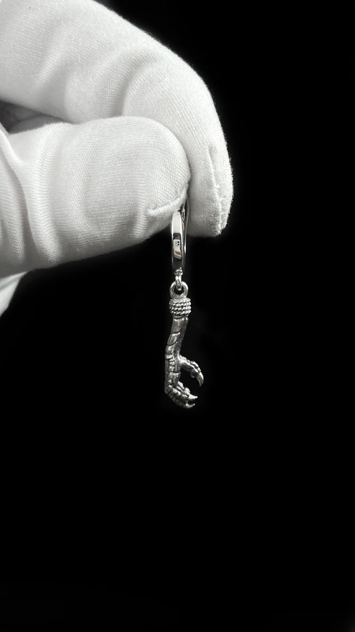 Sterling Silver Bird Claw Earrings, Gothic Earrings, Raven Talon Jewelry, Unique Silver Dangle Earrings, Animal Totem Gift, 925 Silver (etsy image id: 6941813984)