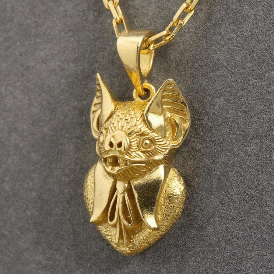 Sterling Silver Gentleman Bat Necklace: Gothic Animal Pendant (etsy image id: 6087171913)
