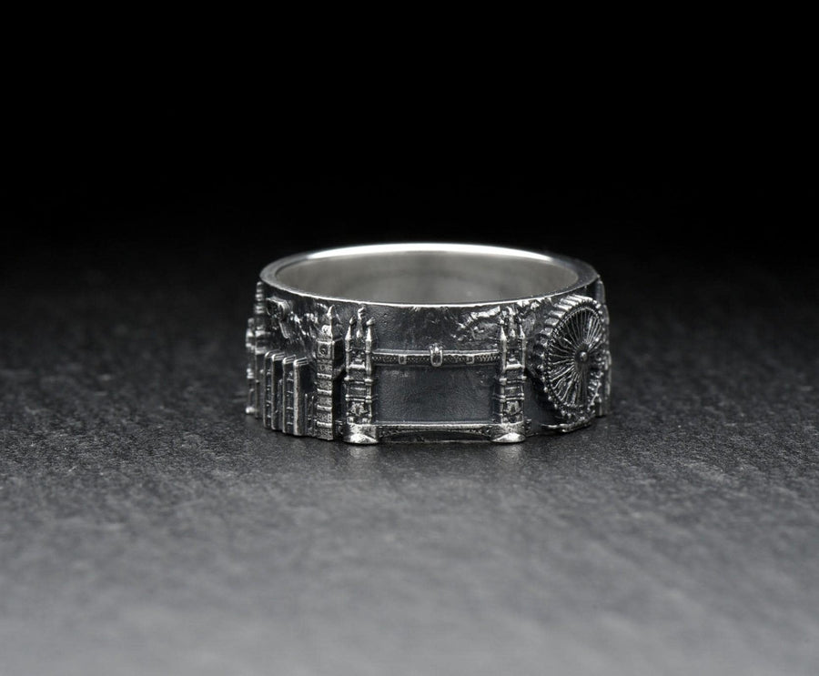 London ring	London skyline	London Eye	Statement Rings	cityscape ring	city ring	travel ring	arteryjewelry	England ring	Architecture design	traveller gift	souvenir ring	london cityscape (etsy image id: 7384504211)