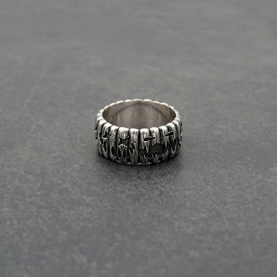 Sterling Silver Pumpkin Ring: Oxidized Halloween Jewelry (etsy image id: 7029581161)