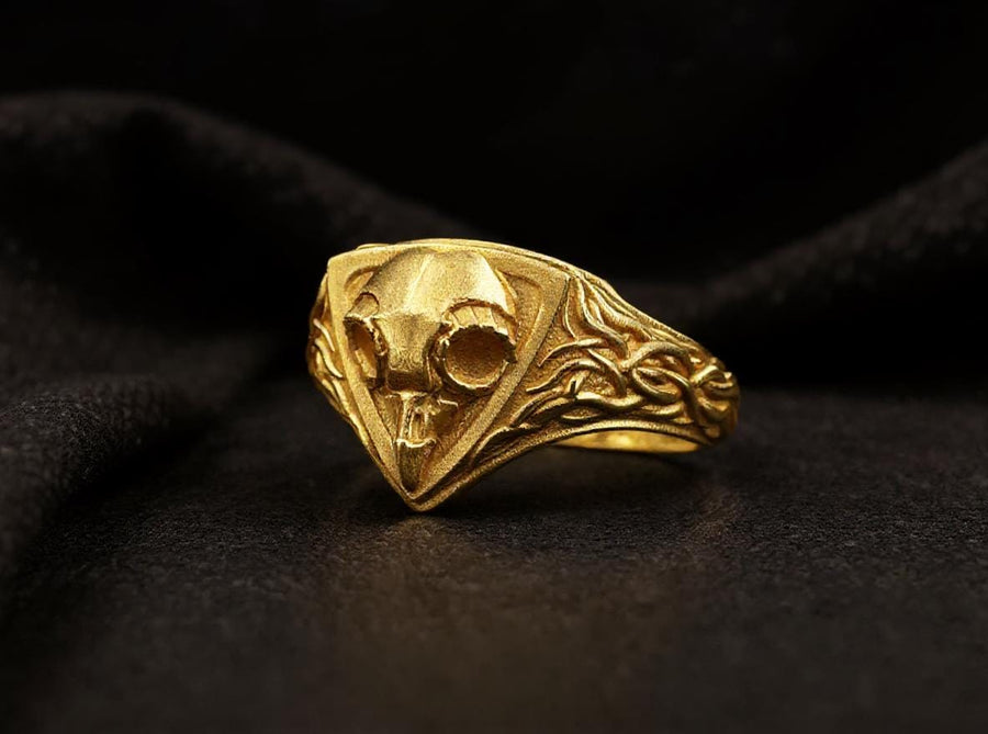 Embrace the mysteries of the night with our Sterling Silver Ring Owl Skull. This hauntingly beautiful piece is a tribute to the enigmatic and elusive spirit of the owl, a creature revered by many cultures for its wisdom and intuition. (etsy image id: 6981604606)