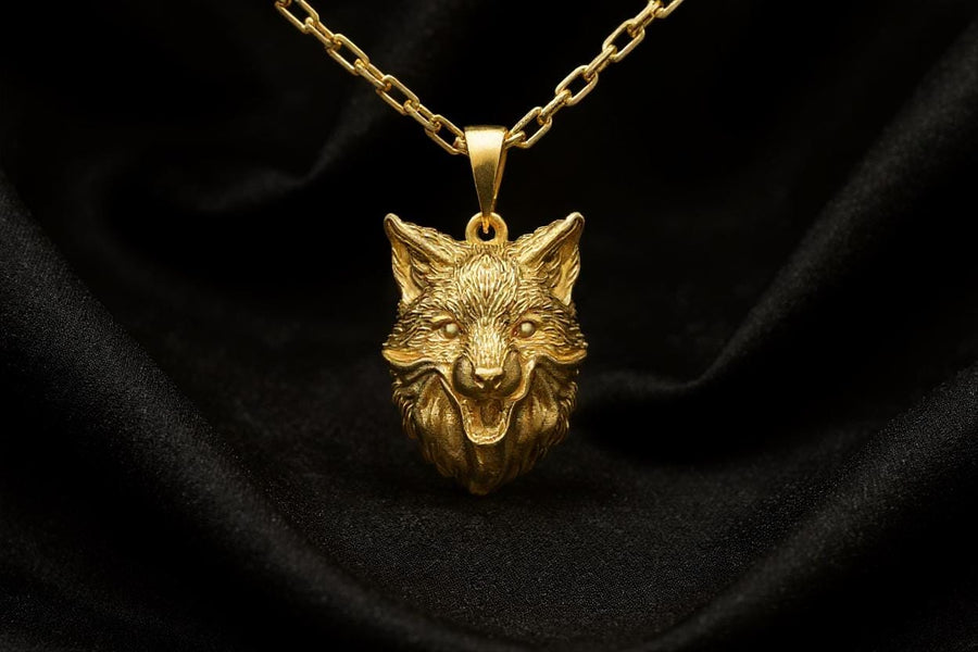 Sterling Silver Licking Fox Pendant, Handmade Fierce Fox Necklace, Wild Fox Head Necklace, Fox Lovers Gift, Forest Spirit Amulet