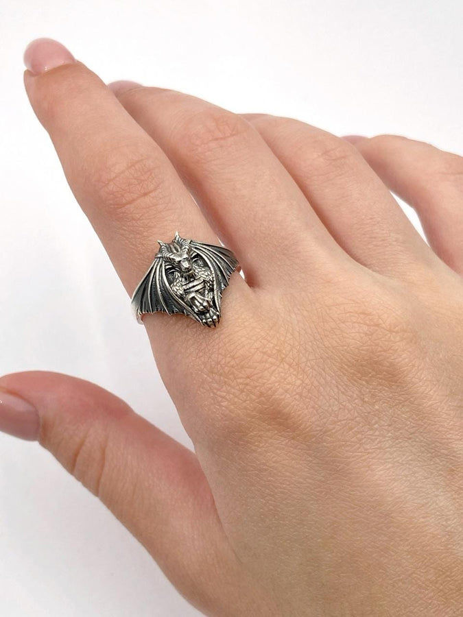 dragon ring	dragon jewelry	dragon ring silver	dragon ring men	bague dragon	drachen ring	t (etsy image id: 4413326851)