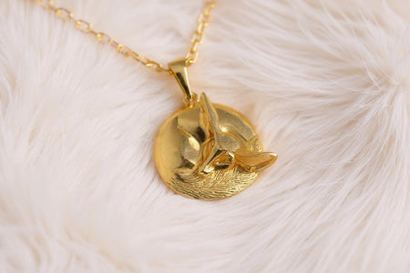 Sleeping Fennec Fox Pendant – Sterling Silver Desert Animal Necklace (etsy image id: 6989014984)