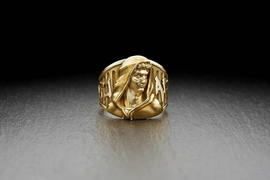Introducing our stunning Sterling Silver Ring - Modern Head of David, a contemporary interpretation of the iconic symbol from history. (etsy image id: 4975387833)