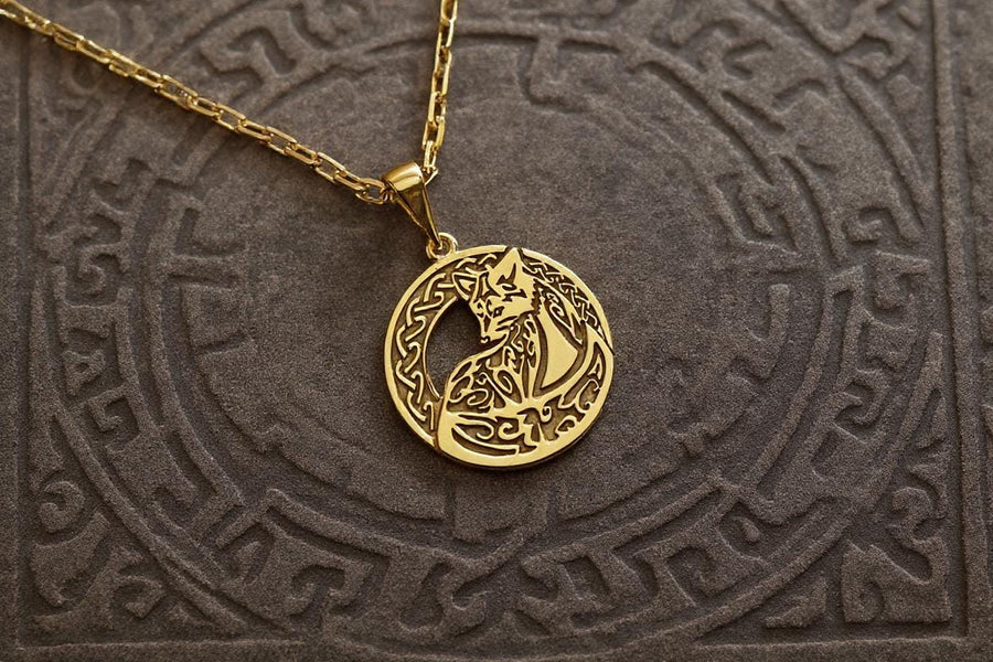 Sterling Silver Fox Pendant – Celtic Knot Fox Necklace | Spirit Animal Jewelry Gift for Nature Lovers (etsy image id: 5567352901)