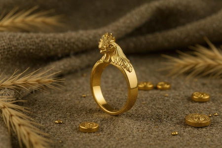 Sterling Silver Rooster Ring: Animal Totem Jewelry, Confidence Talisman (etsy image id: 6995066378)