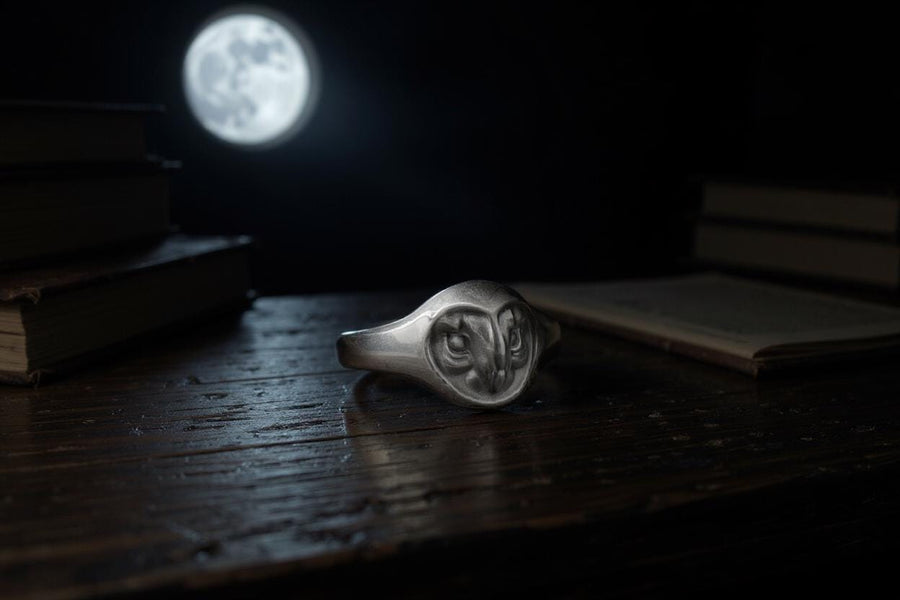 Sterling Silver Owl Ring: Minimalist Spirit Animal Jewelry (etsy image id: 7043240243)