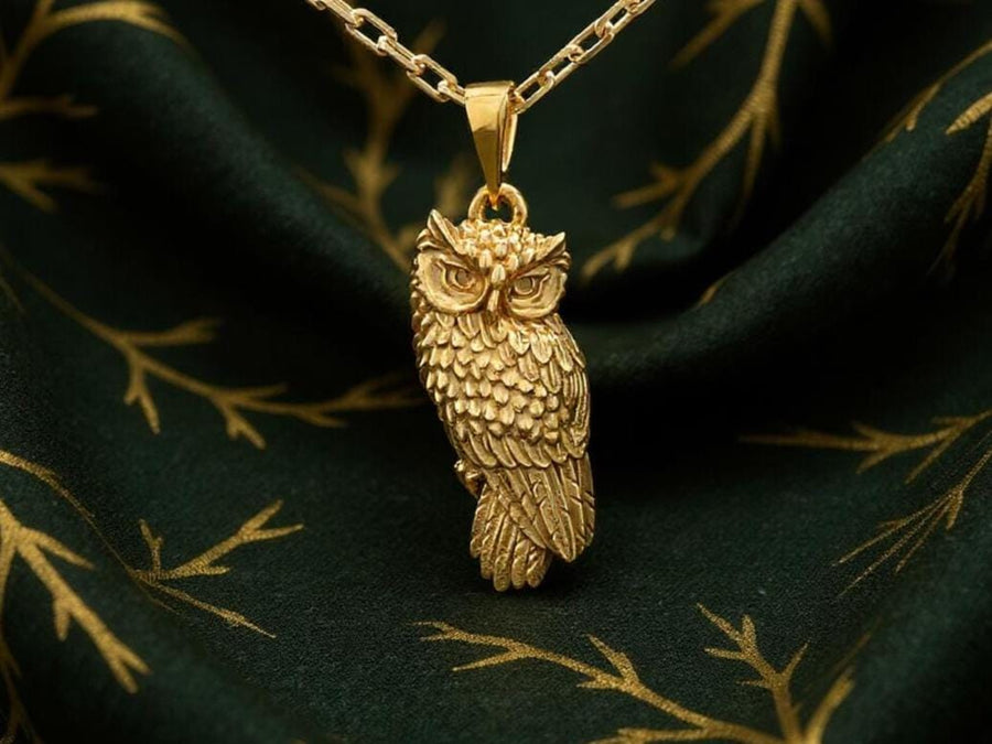 owl pendant	owl necklace	owl jewelry	silver owl pendant	owl necklace men	pendentif chouette __etsy:4195413779