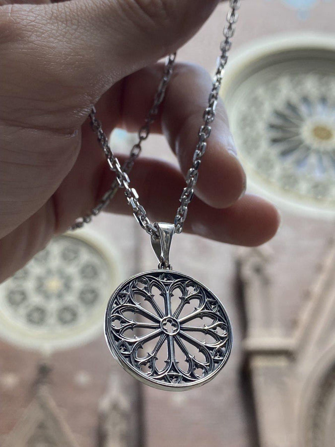 Handcrafted Celtic necklace | Medieval jewelry | Cathedral Pendant | Gothic jewellery | Classic goth gift | Vintage gift (etsy image id: 4163842682)