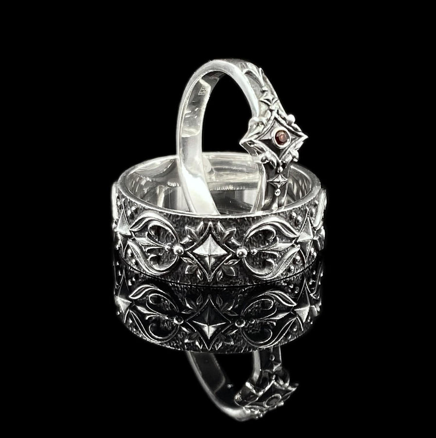 Sterling Silver Gothic Ring, Medieval Jewelry, Vintage Ring, Gift Idea, Goth Accessories, Gothic Jewelry, Handmade Wedding Ring, Unique Ring (etsy image id: 6272676926)