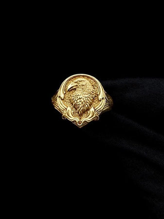 Oxidized Sterling Silver Raven Ring: Gothic Norse Bird Totem (etsy image id: 6998853332)