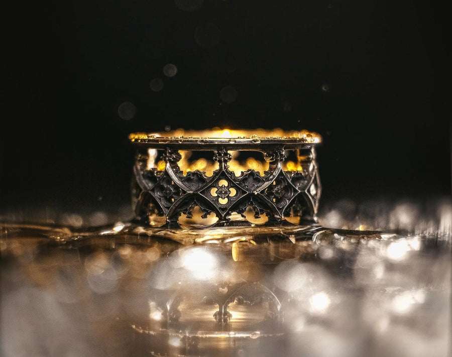 silver gothic	gothic style	statement ring	rare ring	Cathedral ring	gothic architecture	medieval (etsy image id: 4214333624)