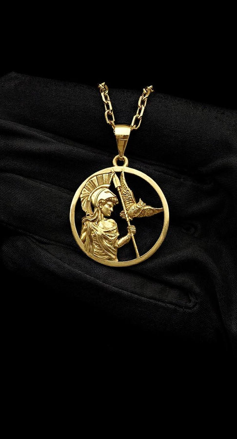 Sterling Silver Athena Pendant: Ancient Greek Goddess Necklace (etsy image id: 5709007787)