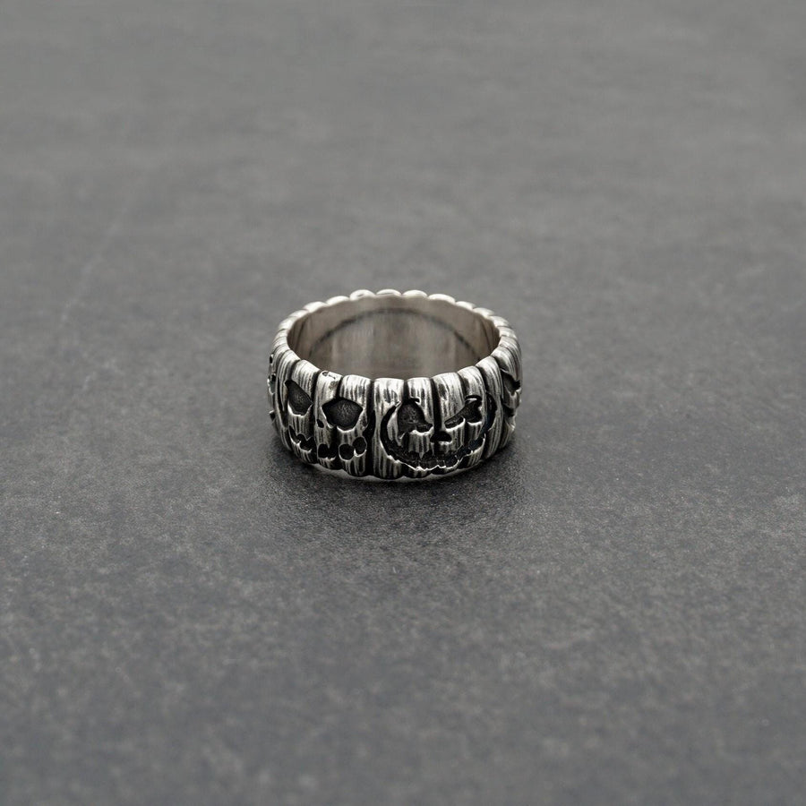 Sterling Silver Pumpkin Ring: Oxidized Halloween Jewelry (etsy image id: 7029581161)