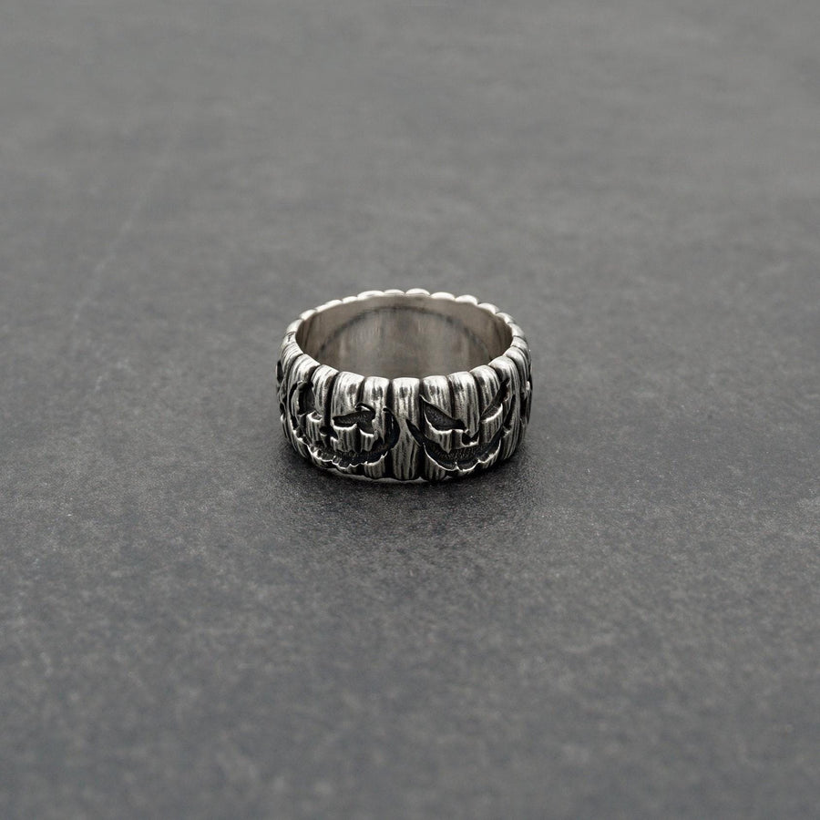 Sterling Silver Pumpkin Ring: Oxidized Halloween Jewelry (etsy image id: 7029581161)