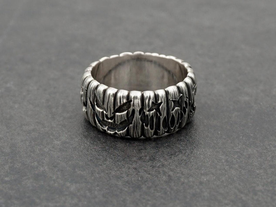 Sterling Silver Pumpkin Ring: Oxidized Halloween Jewelry (etsy image id: 7029581161)