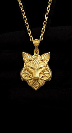 Gothic Fox Pendant Silver – Sterling Silver Fox Necklace | Mystical Animal Totem Jewelry for Men and Women (etsy image id: 7034198047)