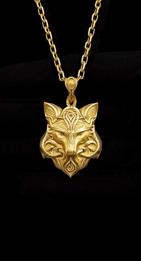 Gothic Fox Pendant Silver – Sterling Silver Fox Necklace | Mystical Animal Totem Jewelry for Men and Women (etsy image id: 5523680275)