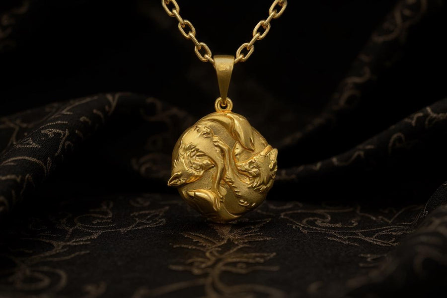 fox art	fuchs pendant	fox necklace	fox pendant	fox jewelry	silver fox pendant (etsy image id: 4250607999)