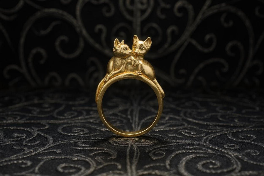 fox ring	gift for her	silver fox ring	fox jewelry	sterling silver (etsy image id: 4688544604)