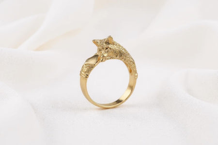 Sterling Silver Fox Ring: Handmade Animal Jewelry (etsy image id: 7035546423)