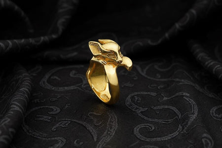 Sterling Silver Fennec Fox Ring: Dainty Animal Jewelry