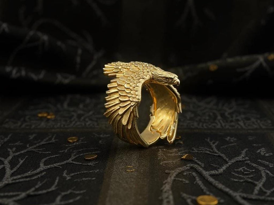 Sterling Silver Eagle Ring: Soaring Wraparound Bird Jewelry (etsy image id: 4768542676)