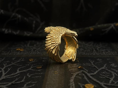 Sterling Silver Eagle Ring: Soaring Wraparound Bird Jewelry