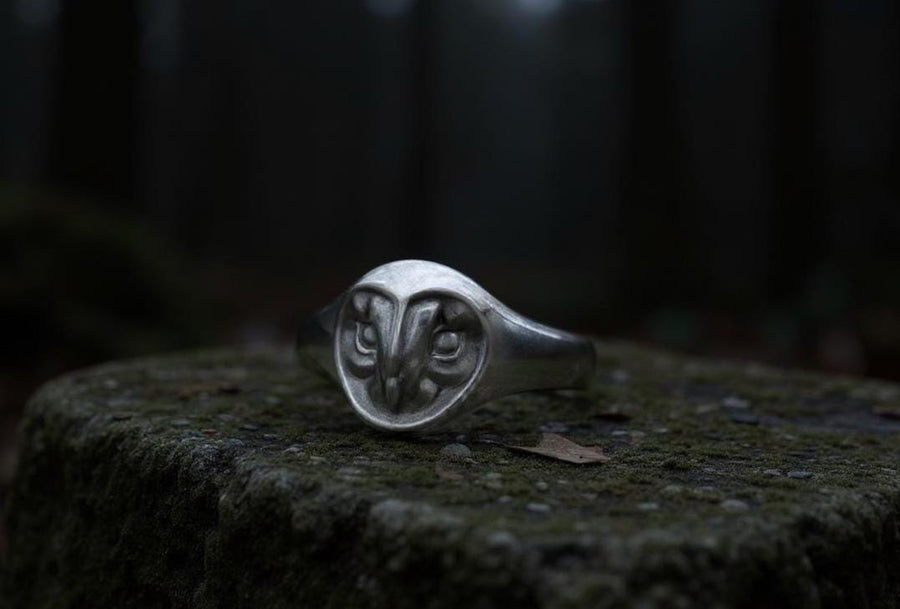 Sterling Silver Owl Ring: Minimalist Spirit Animal Jewelry (etsy image id: 7043240243)